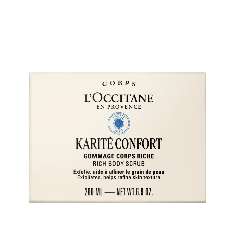 Exfoliant pentru corp cu Unt de Shea Karité Confort Ultra Rich, 200ml, L'Occitane
