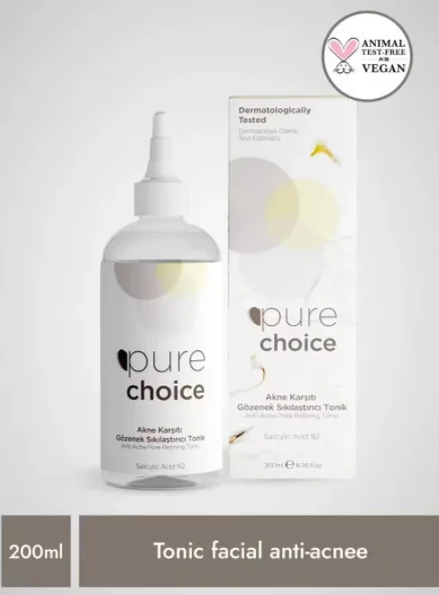 Tonic facial anti-acnee cu Acid Salicilic 2%, 200ml, Pure Choice