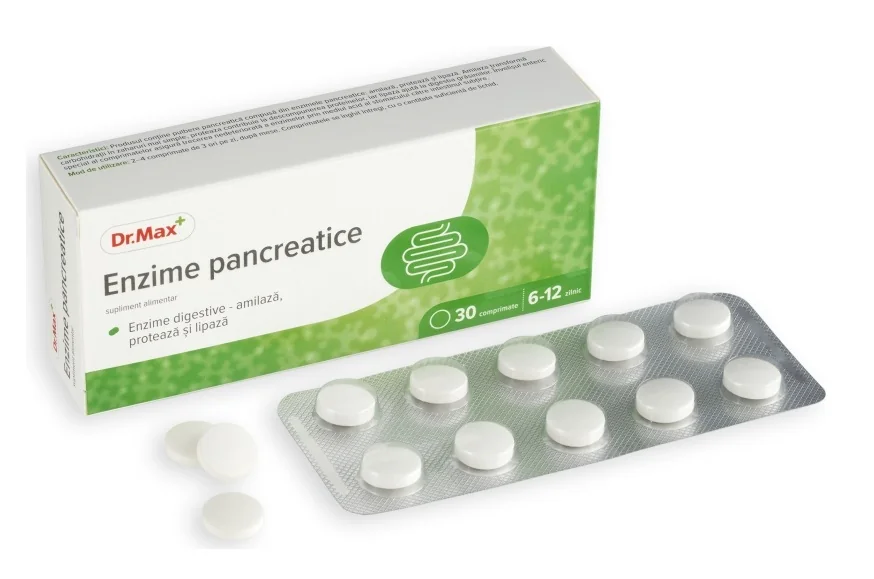 Dr. Max Enzime pancreatice, 30 comprimate filmate