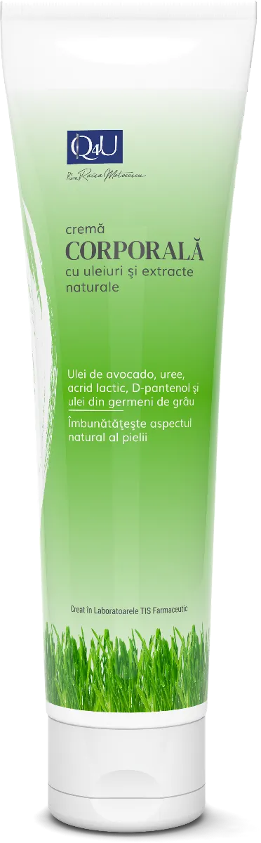 Crema corporala cu ulei de avocado Q4U, 150ml, Tis Farmaceutic