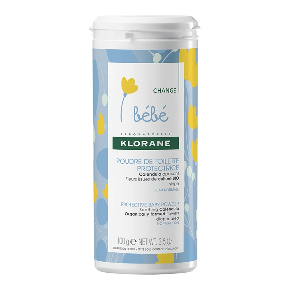 Pudra de toaleta protectoare, 100g, Klorane Bebe