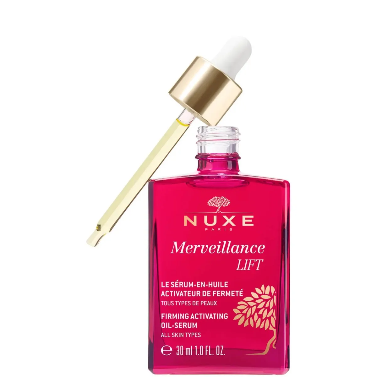 Serum antirid infuzat cu ulei de microalge pentru toate tipurile de ten Merveillance Lift, 30ml, Nuxe