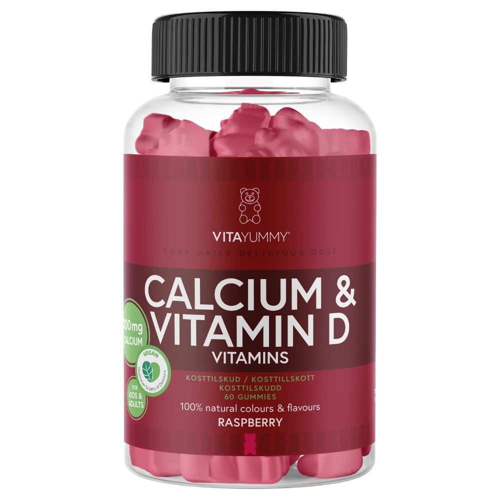 Calciu + Vitamina D ursuleti gumati vegani, 60 jeleuri, Vitayummy