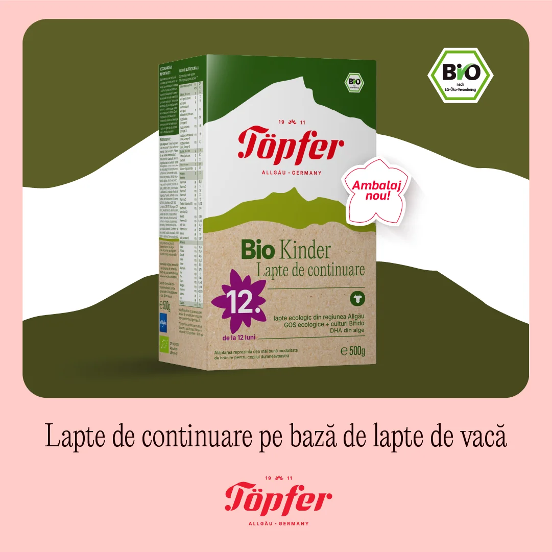 Lapte praf Bio Kinder Organic de la 12 luni, 500g, Topfer