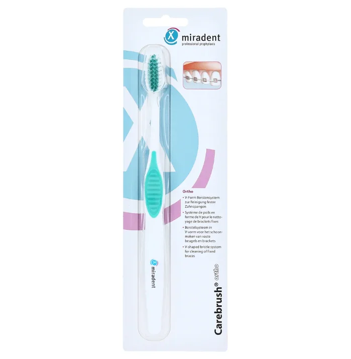 Periuta pentru dinti cu aparate dentare fixe Carebrush Ortho, 1 bucata, Miradent