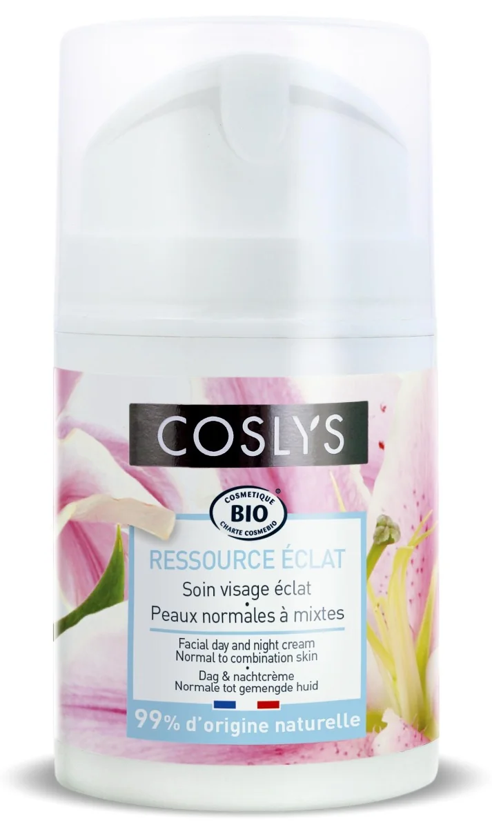Crema hidratanta bio de zi si noapte pentru ten normal si mixt cu extract de crin, 50ml, Coslys