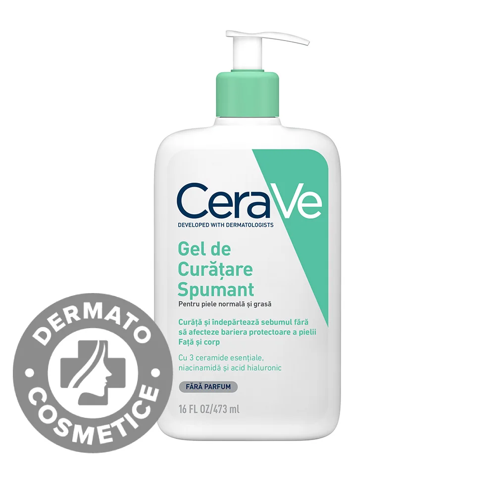 Gel de curatare spumant piele normala-grasa, 473ml, CeraVe
