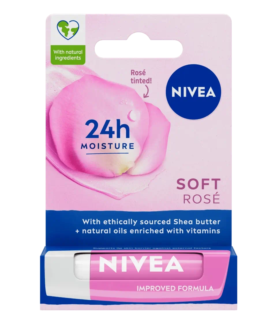 Balsam de buze Rose, 4.8g, Nivea