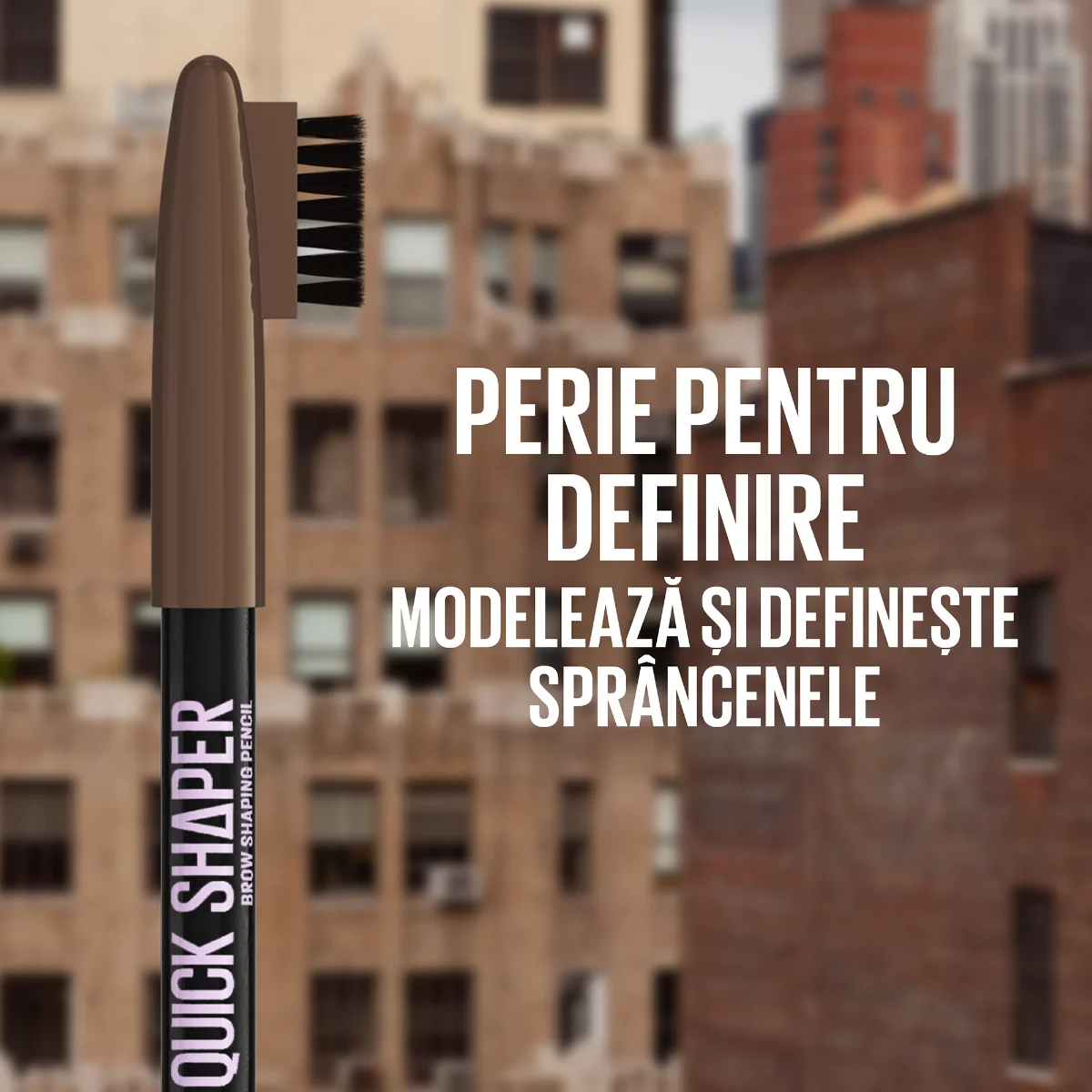 Creion pentru sprancene Brow Shaper Nr. 05 Deep Brown, 1g, Maybelline
