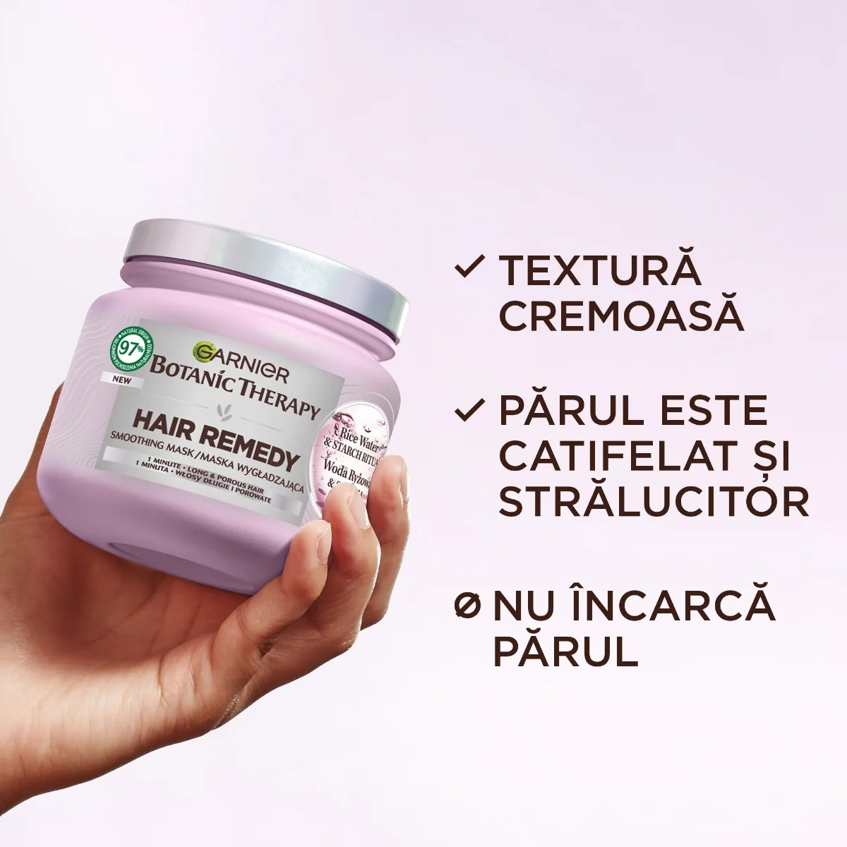 Masca pentru par Rice Water Botanic Therapy, 340ml, Garnier
