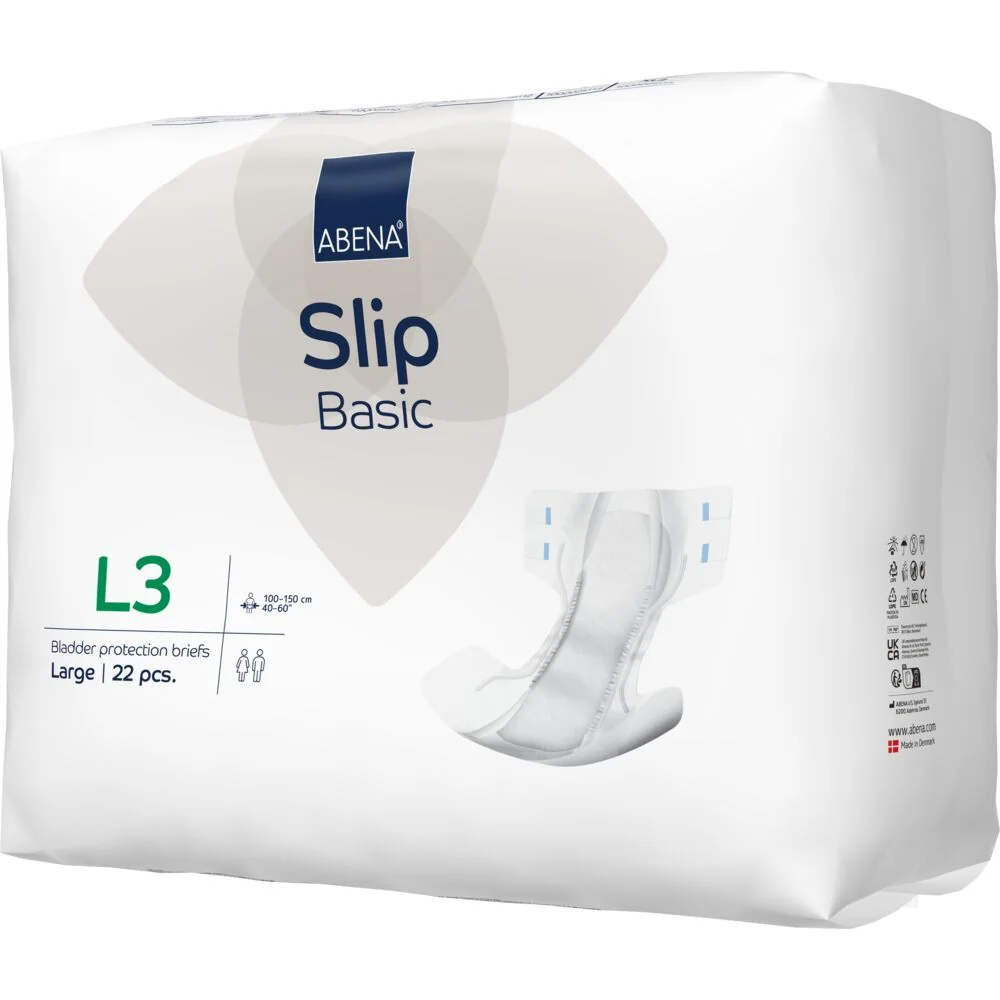 Scutece pentru adulti Slip Basic L3 cu absorbtie 3300ml, 22 bucati, Abena