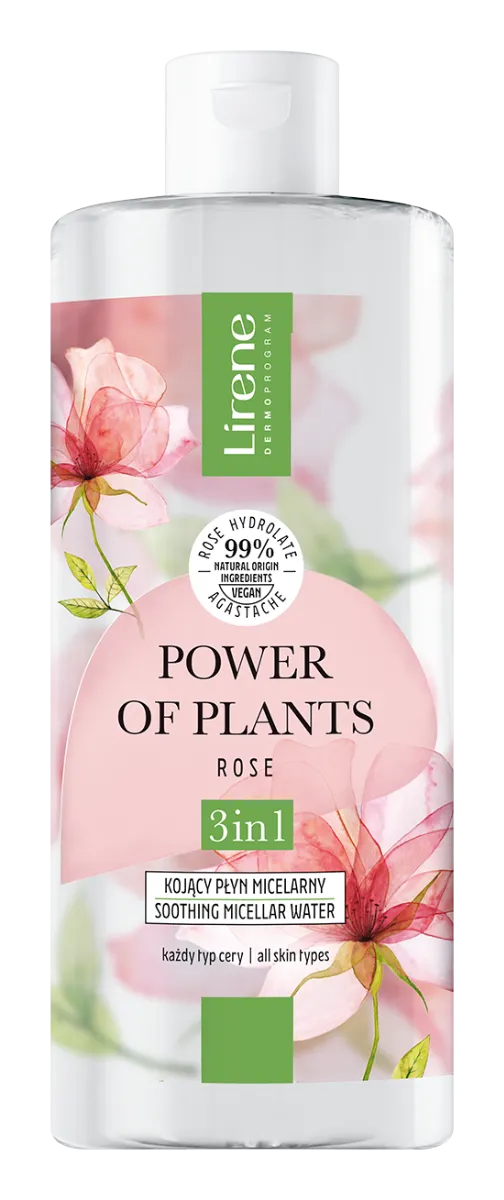 Apa micelara cu efect calmant Trandafir Power Of Plants, 400ml, Lirene