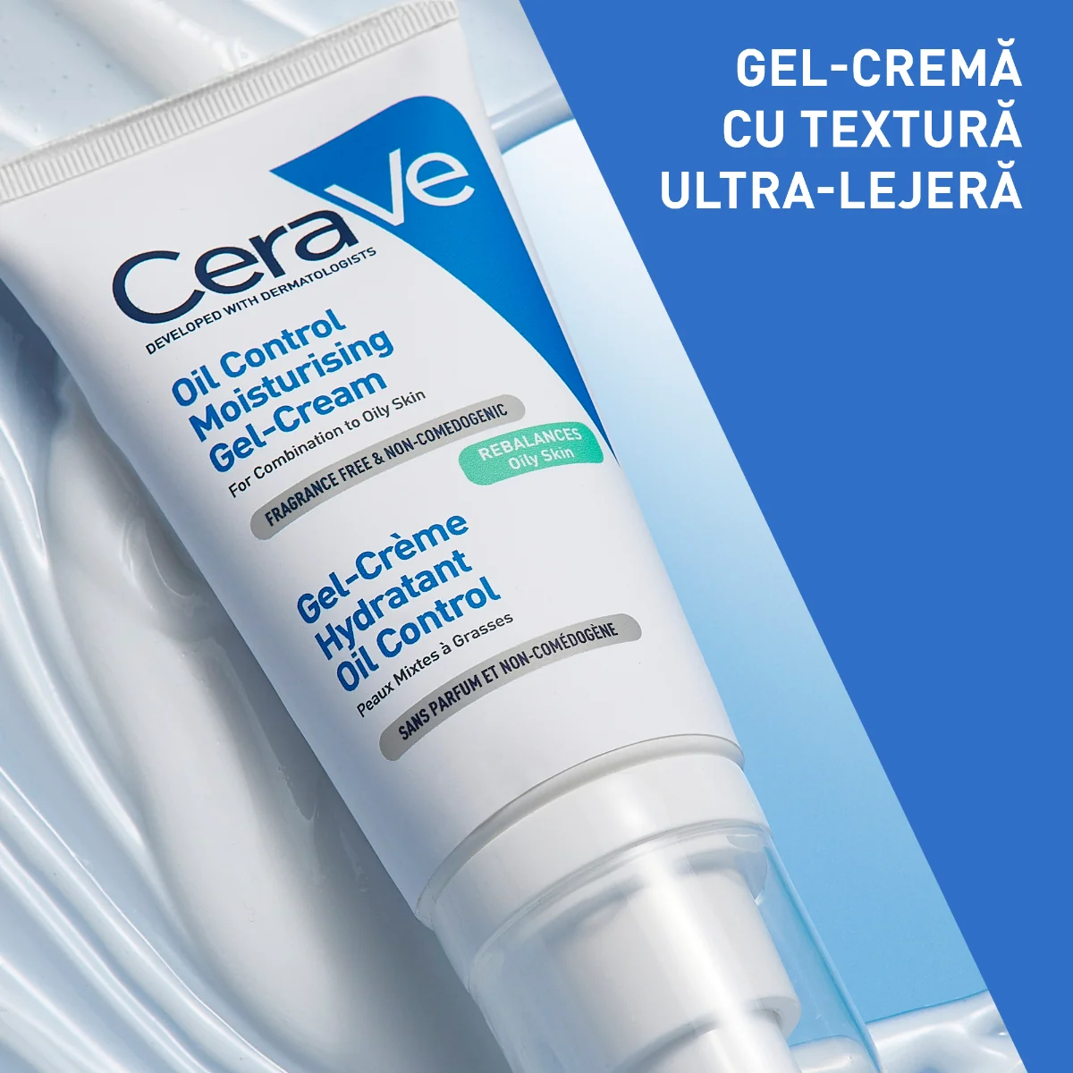 Gel-crema cu efect hidratant pentru ten mixt spre gras Oil-Control, 52ml, CeraVe