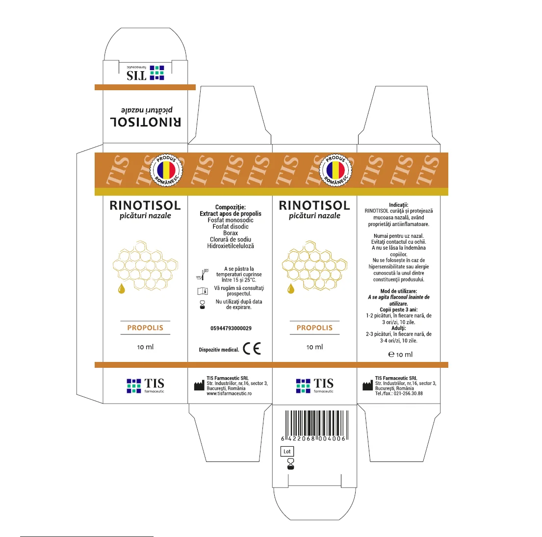 Rinotisol picaturi nazale, 10ml, Tis Farmaceutic