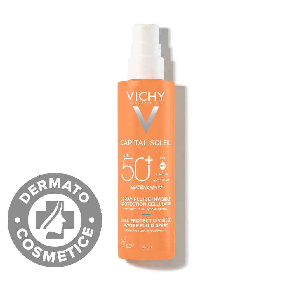 Spray fluid invizibil Capital Soleil Cell Protect SPF50+, 200ml, Vichy