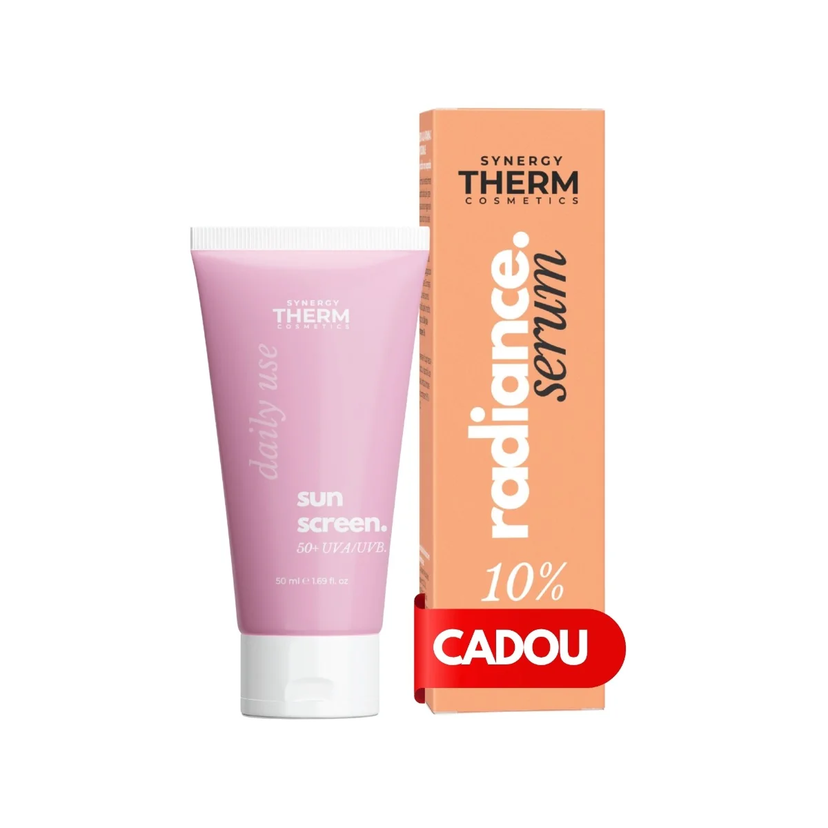 Pachet Crema cu protectie solara SPF 50+ 50ml + Serum Radiance 30ml, Synergy Therm