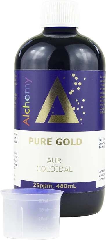 Aur coloidal PureGold 25 ppm, 480ml, Alchemy 