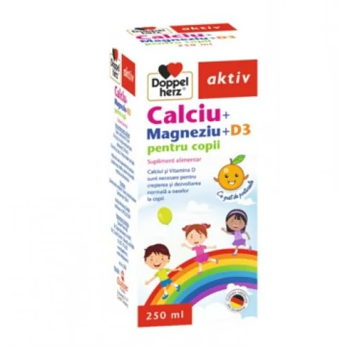 Sirop Calciu + Magneziu + D3 pentru copii, 250ml, Doppelherz