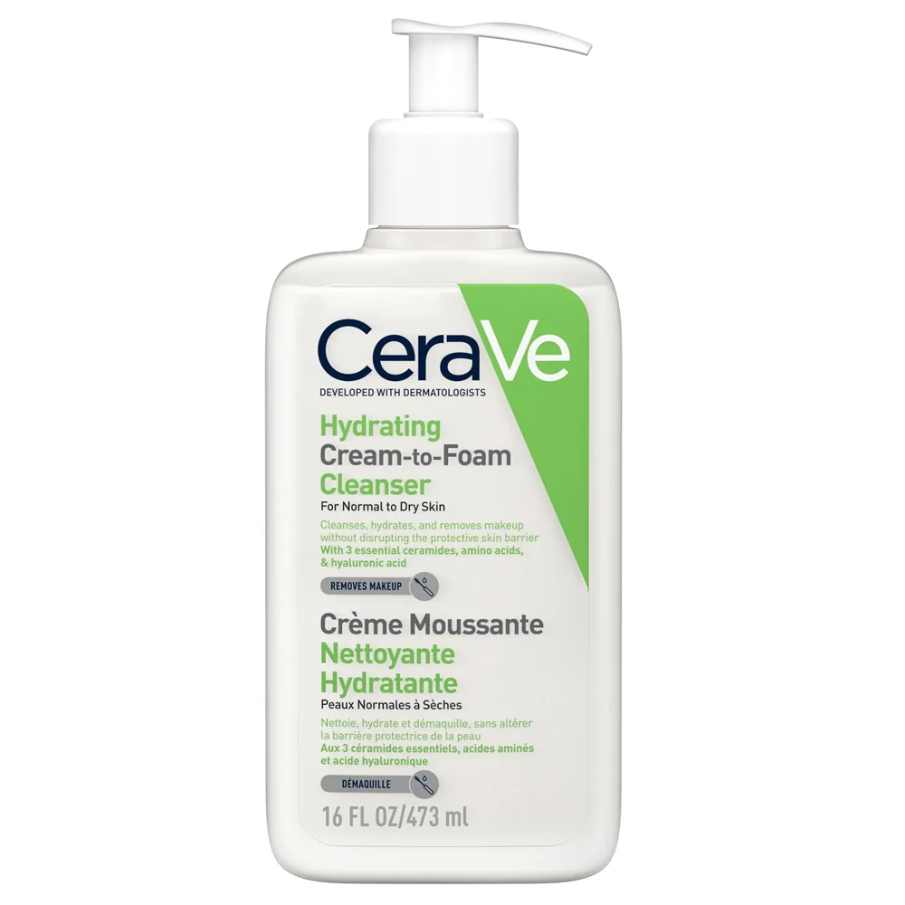 Crema de curatare spumanta si hidratanta pentru ten normal-uscat, 473ml, CeraVe