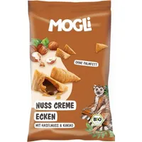 Mini pernute crocante umplute cu crema de cacao si alune (40%) Eco, 30g, Mogli