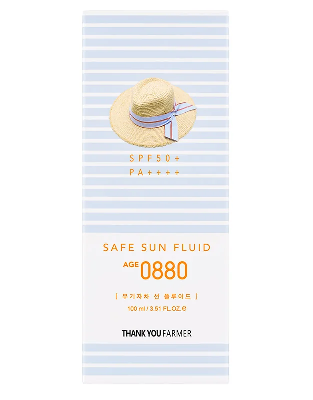 Crema pentru protectie solara cu SPF 50+ Safe Sun Fluid Age 0880, 100ml, Thank You Farmer