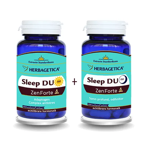 Pachet Sleep Duo AM/PM, 60 capsule + 60 capsule, Herbagetica