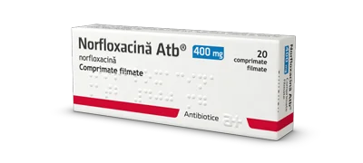 Norfloxacina ATB 400mg, 20 comprimate, Antibiotice