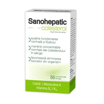 Sanohepatic Colesterol, 56 comprimate, Zdrovit 