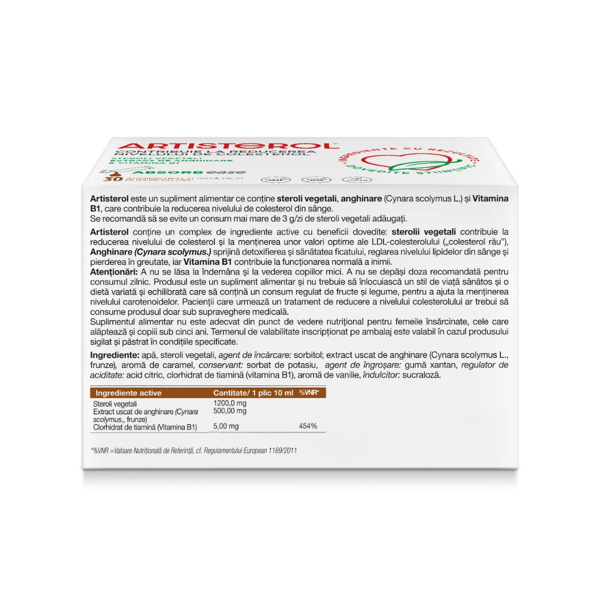 Artisterol aroma caramel, 30 plicuri cu gel, Zentiva
