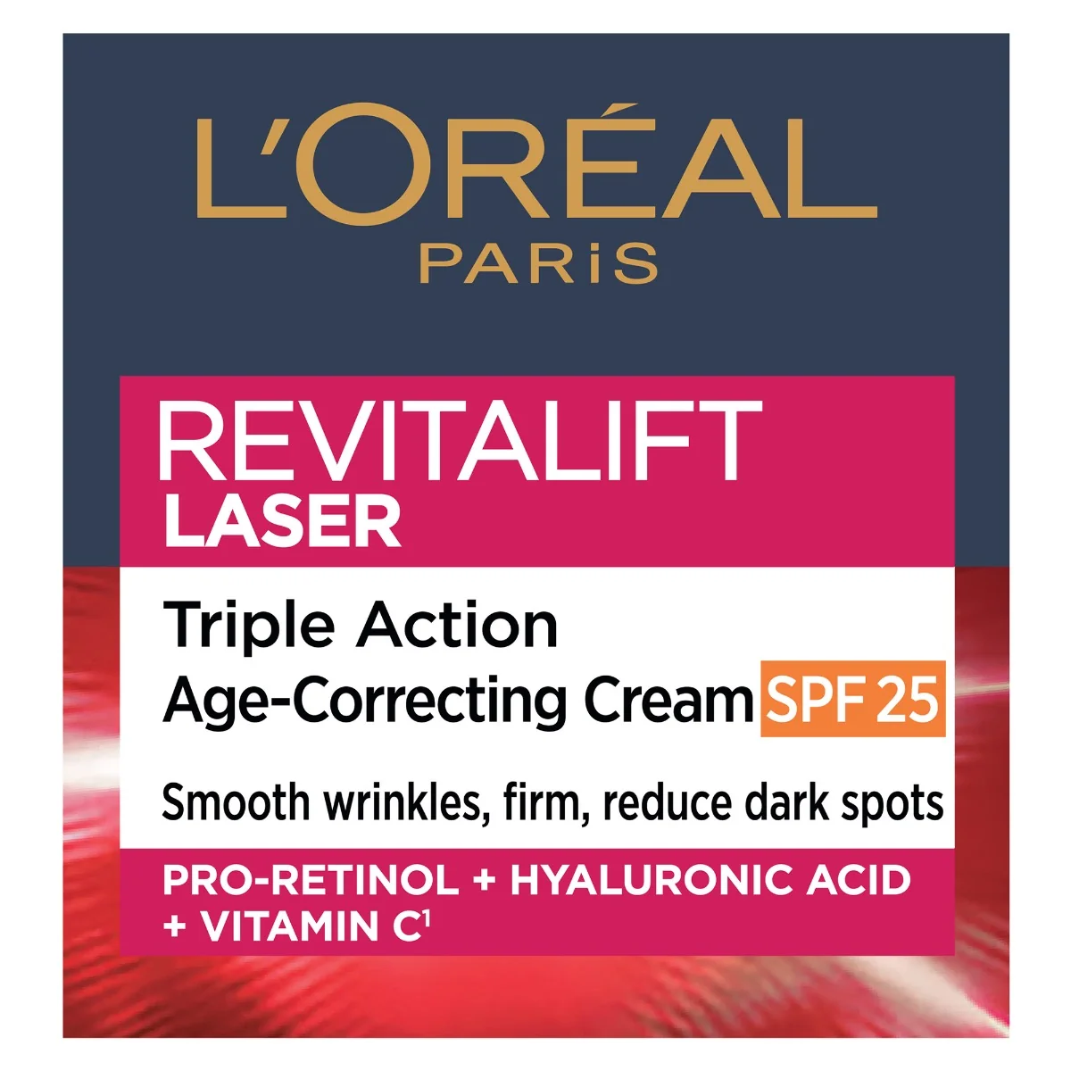 Crema antirid de zi Revitalift Laser cu SPF25 cu tripla actiune, 50ml, L'Oreal Paris