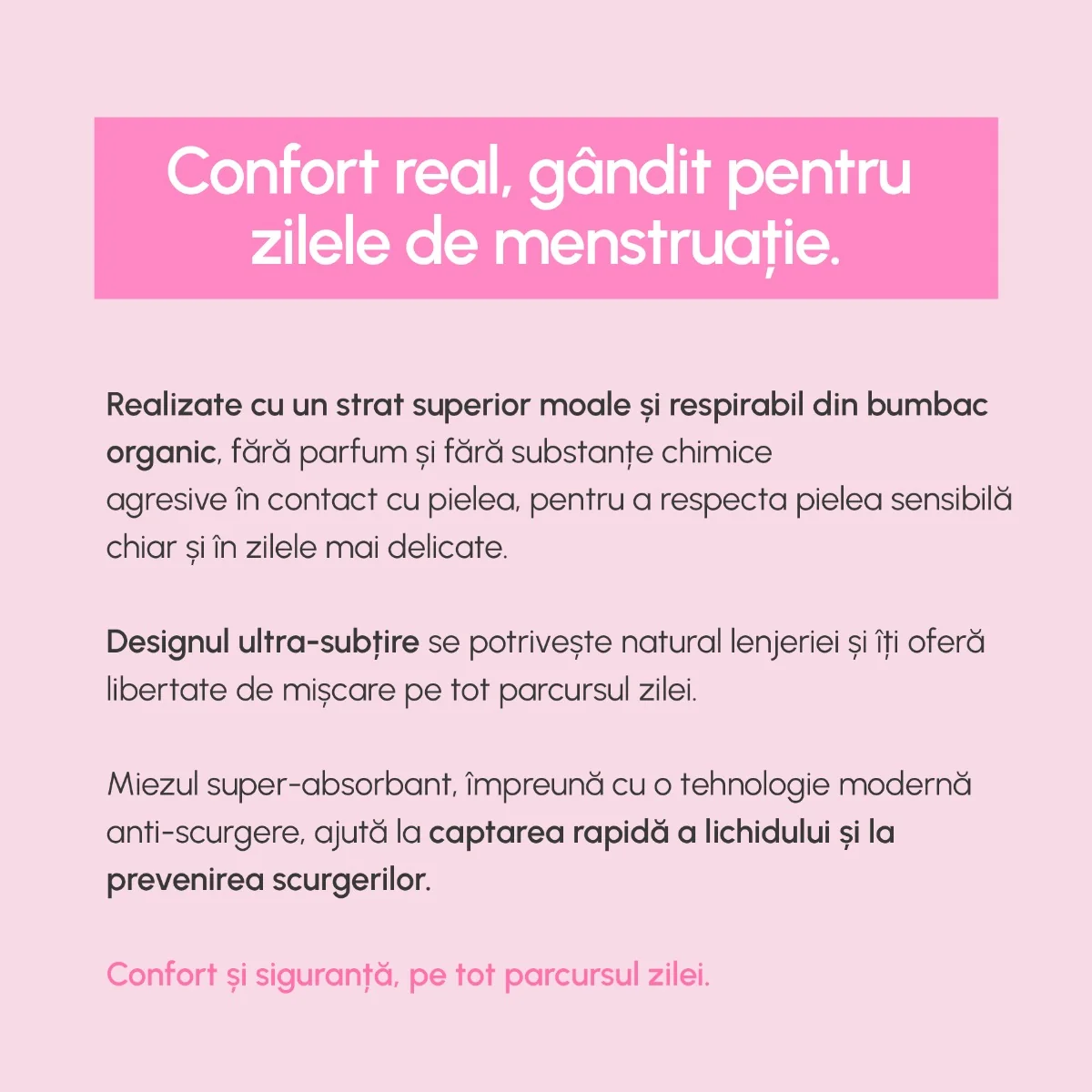 Absorbante pentru zi din bumbac organic, 10 bucati, Phin 