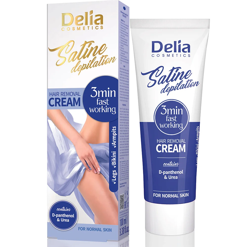 Crema depilatoare Satine 3 Min Fast Working, 100ml, Delia Cosmetics