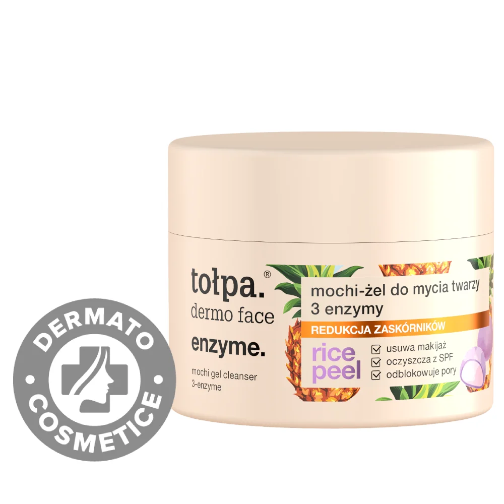 Gel mochi pentru curatarea fetei cu 3 enzime Dermo Face Enzyme, 110g, Tolpa