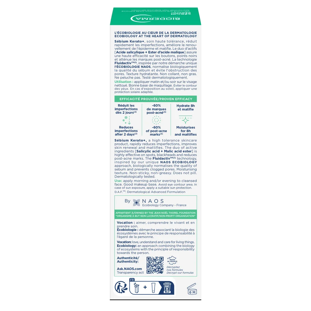 Gel crema anti-imperfectiuni Sebium Kerato+, 30ml, Bioderma