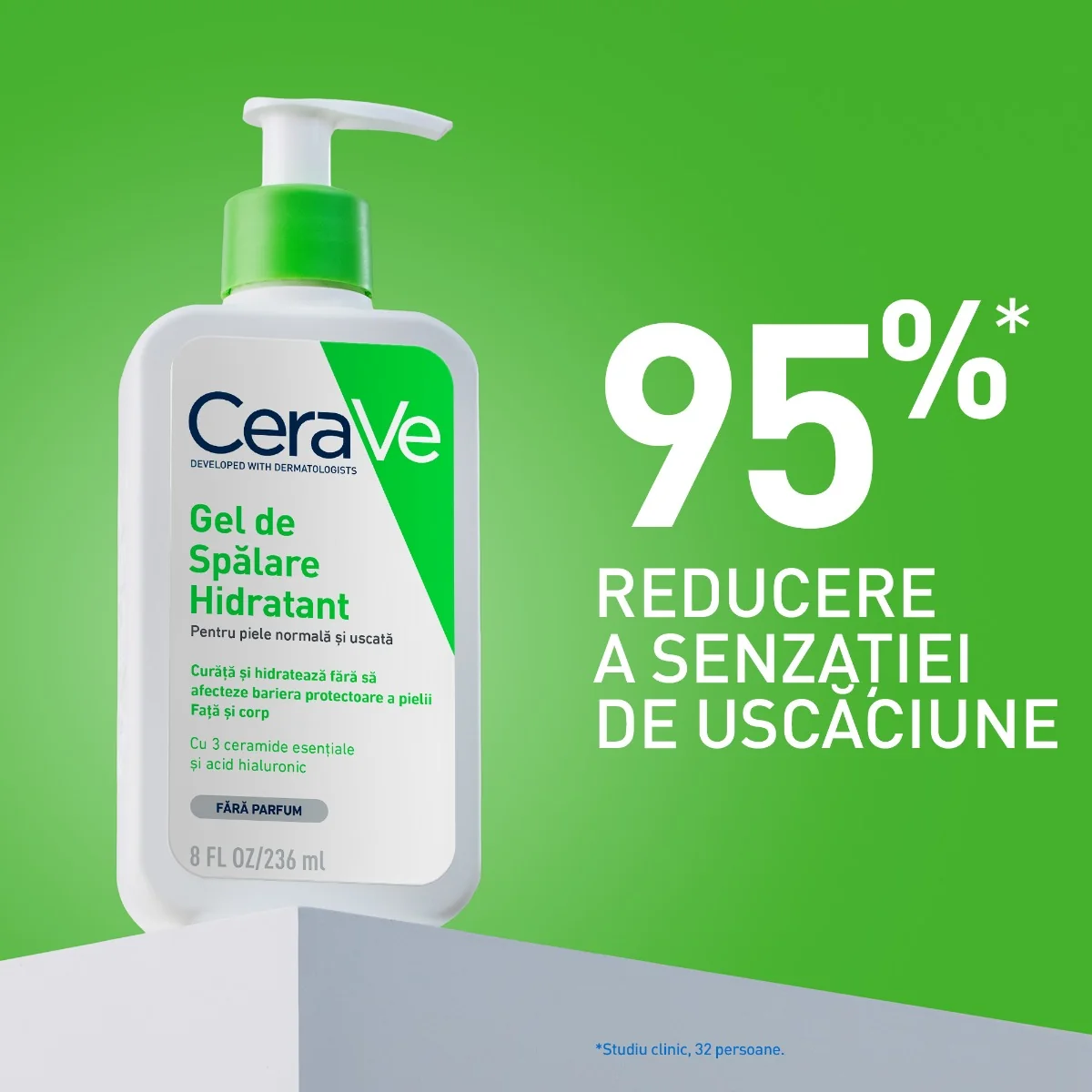 Gel de spalare hidratant pentru piele normal-uscata, 236ml, CeraVe