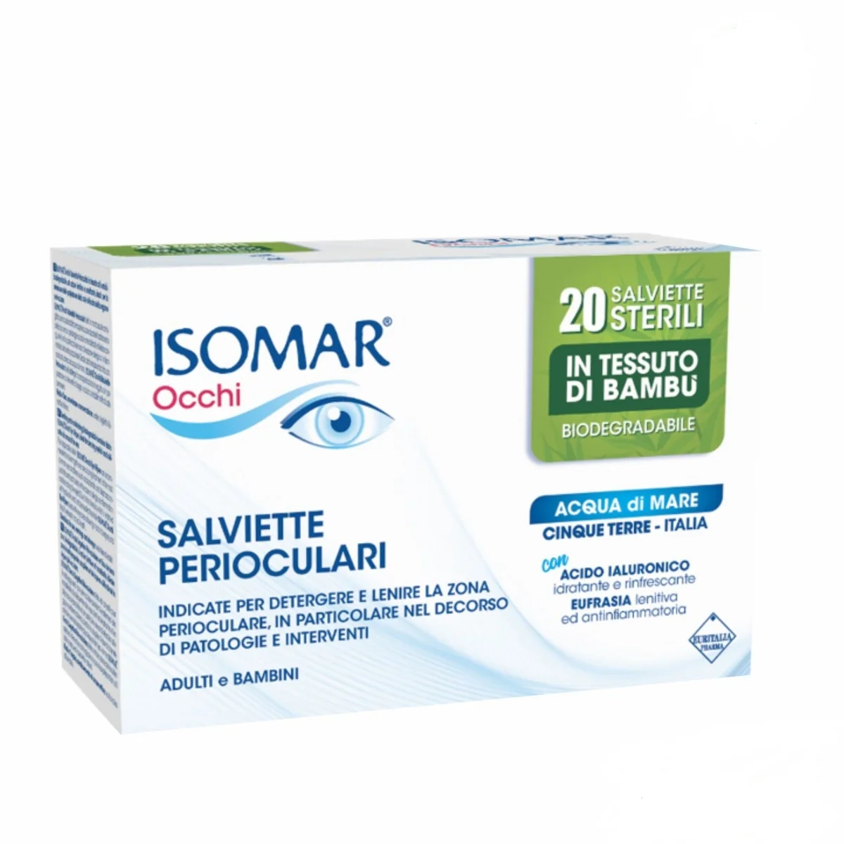 Servetele perioculare biodegradabile, 20 bucati, Isomar 