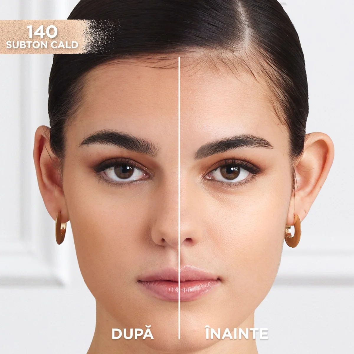 Pudra compacta Infaillible 24h Fresh Wear Golden Beige 140, 9g, L'Oreal Paris