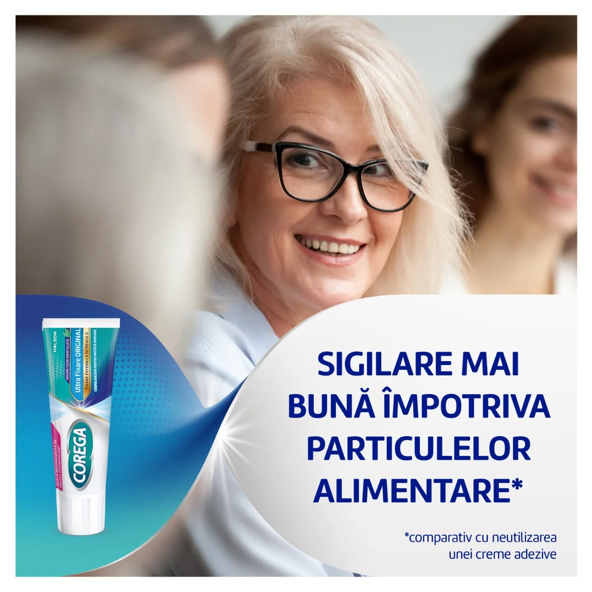 Crema adeziva pentru proteza dentara Ultra Fixare Original, 70g, Corega