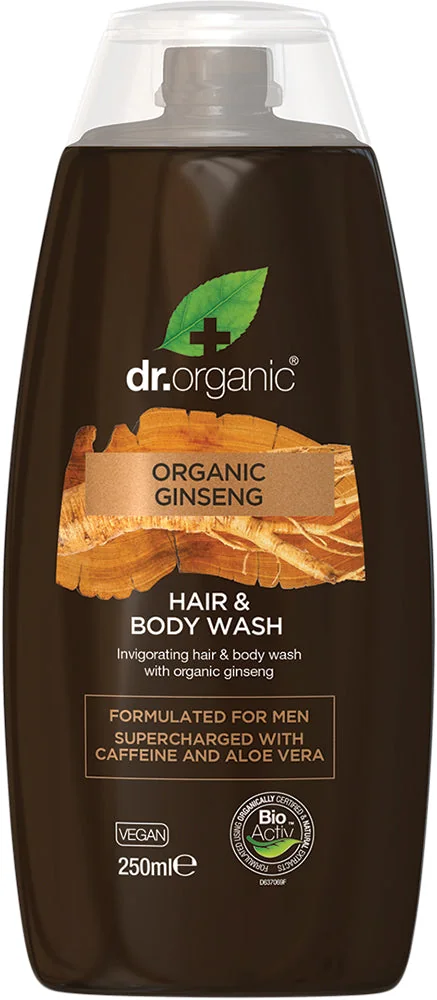 Dr.Organic Sampon si gel de dus 2 in 1 Ginseng Men, 250ml