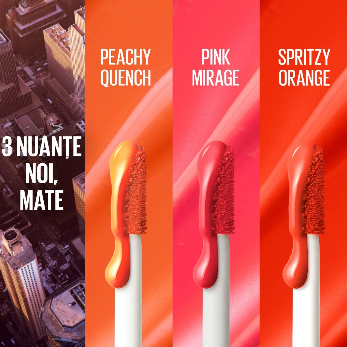 Fard de obraz cu textura lichida Sunkisser 35 Spritzy Orange, 4.7ml, Maybelline