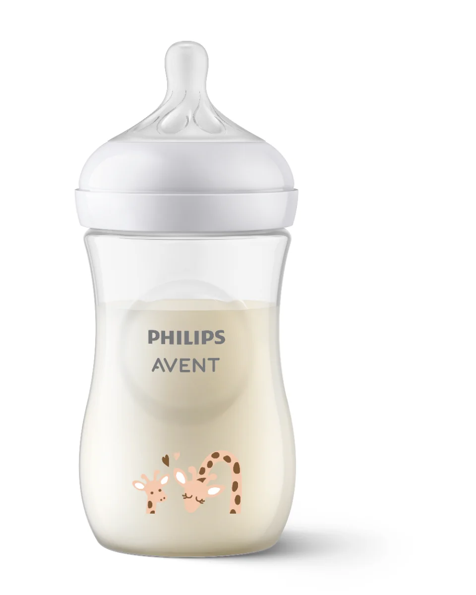Biberon pentru +1 luna model girafa Natural Response SCY903/66, 260ml, Philips Avent