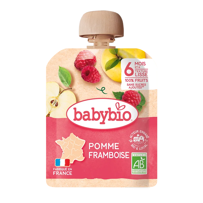 Piure de mar si zmeura bio, 90g, BabyBio