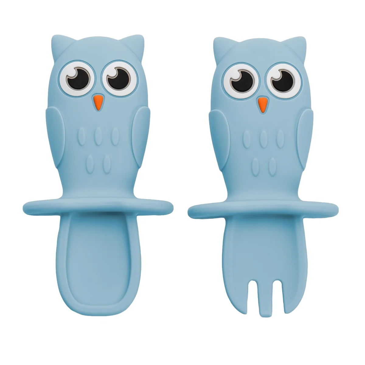 Set tacamuri din silicon Owl Aqua Blue 6 luni+, 1 bucata, Appekids