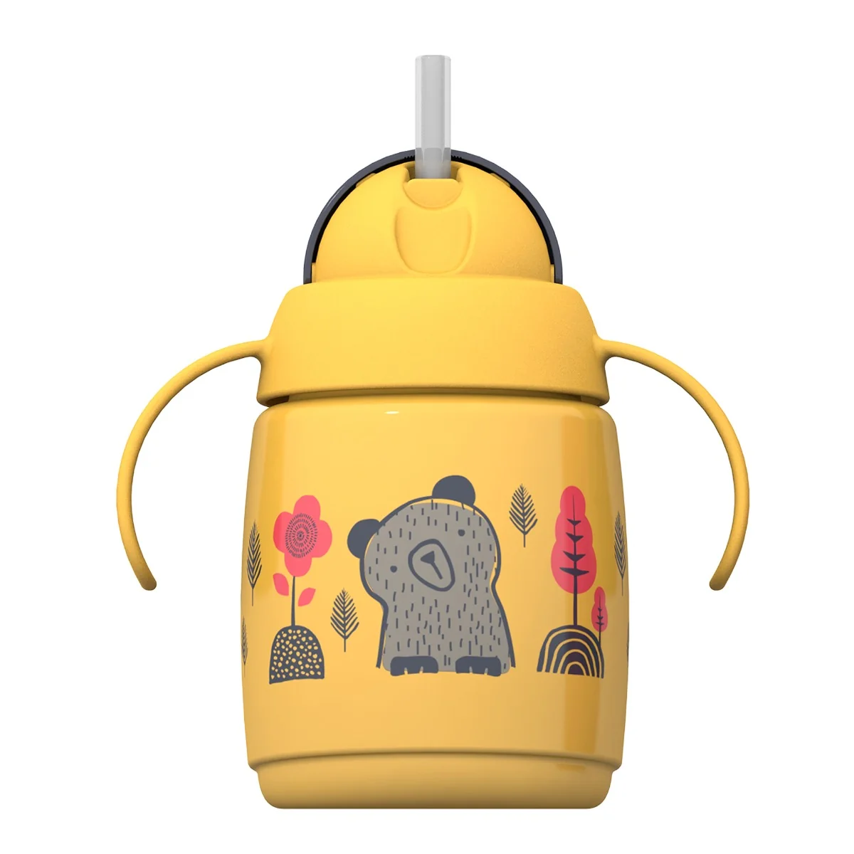 Cana cu pai si protectie Bacshield™ pentru +6 luni Galben, 300ml, Tommee Tippee