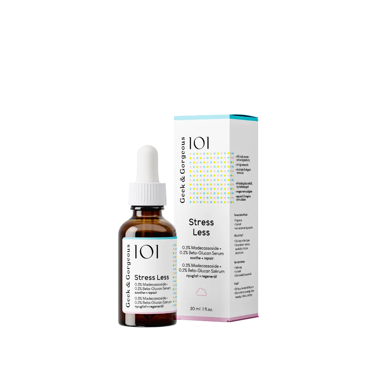 Ser Beta-glucan si Madecassoside Stress Less, 30ml, Geek&Gorgeous