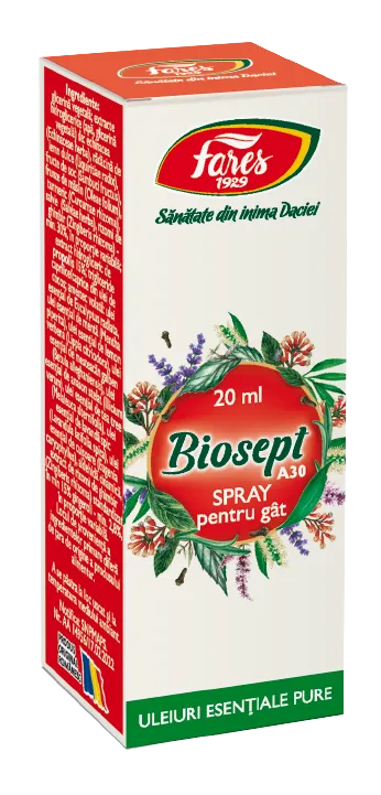 Spray pentru gat Biosept, 20ml, Fares