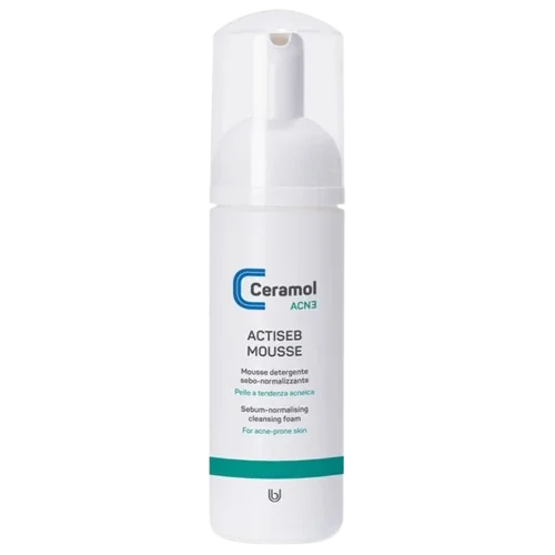 Spuma de curatare pentru acnee si piele grasa Actiseb Acne, 150ml, Ceramol