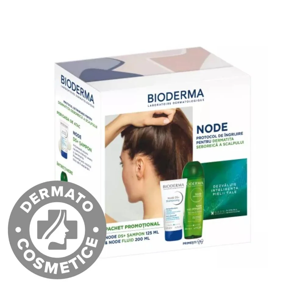 Pachet Node DS Sampon 125ml + Fluid 200ml, Bioderma 