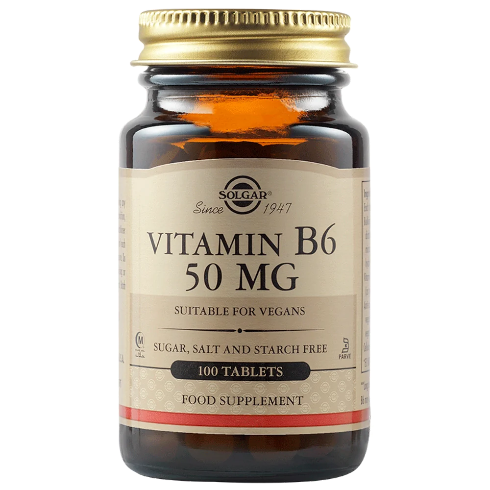 Vitamina B6 50mg, 100 tablete, Solgar