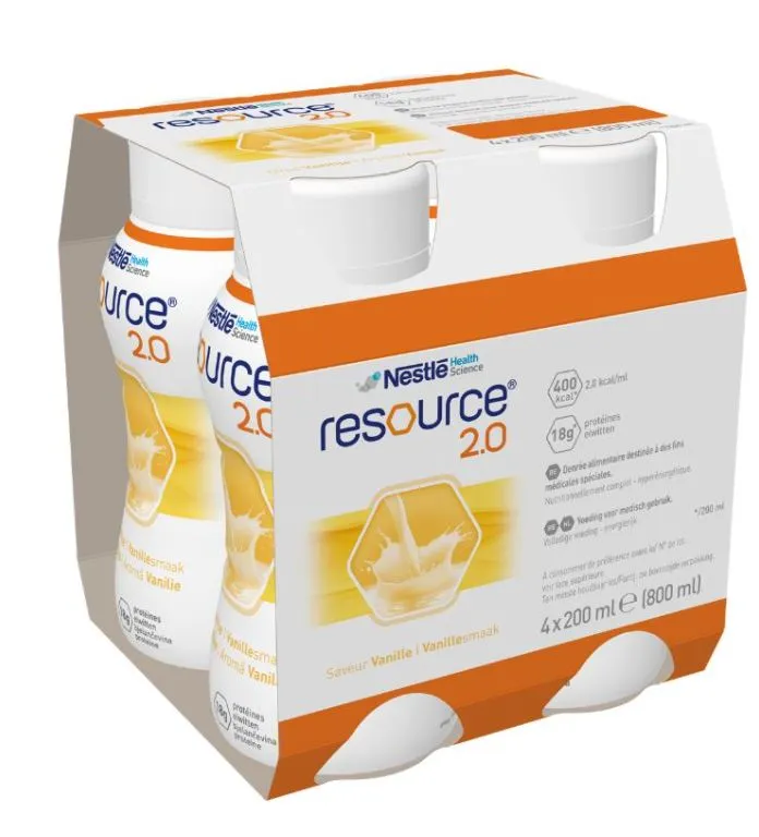 Formula de lapte pregatit Resource 2.0 Vanilla +3 ani, 4 x 200ml, Nestle